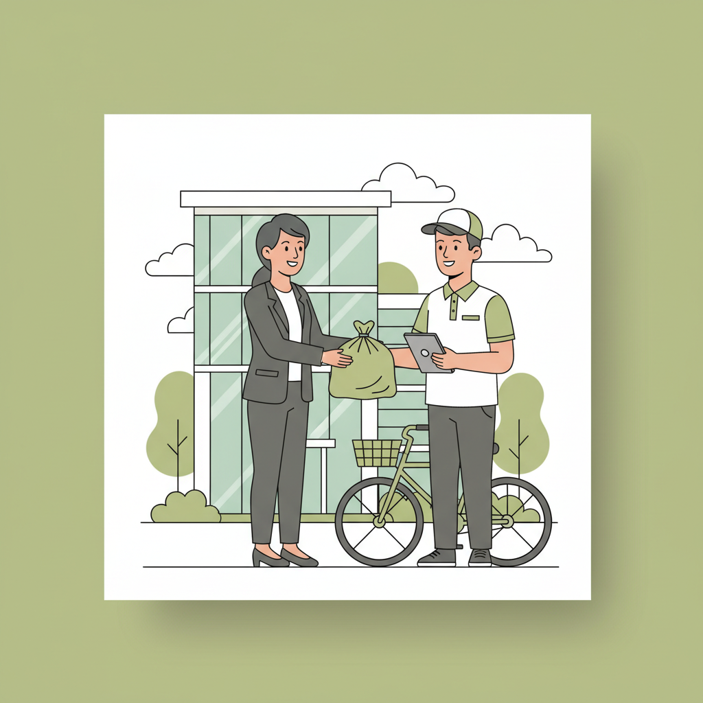 Office laundry collection and delivery service
